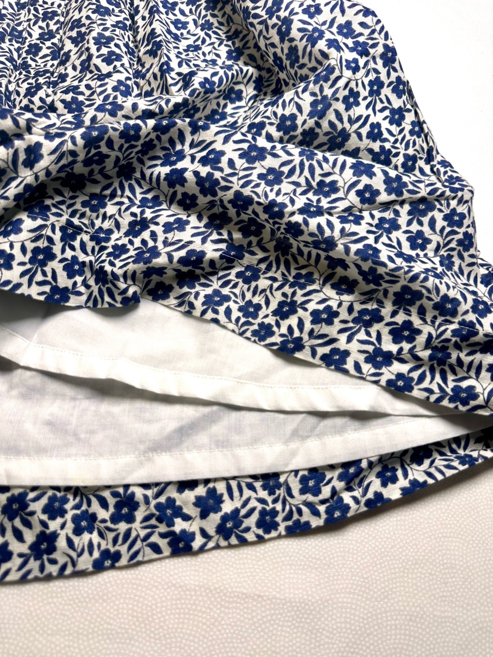 J.Crew Floral Sleeveless Fit Flare Dress Women Size 2 Blue White Linen Cotten - Picture 10 of 12